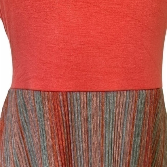 NEW Vanity Room Coral Striped Knit Tank Dress Sz M - Picture 5 of 12